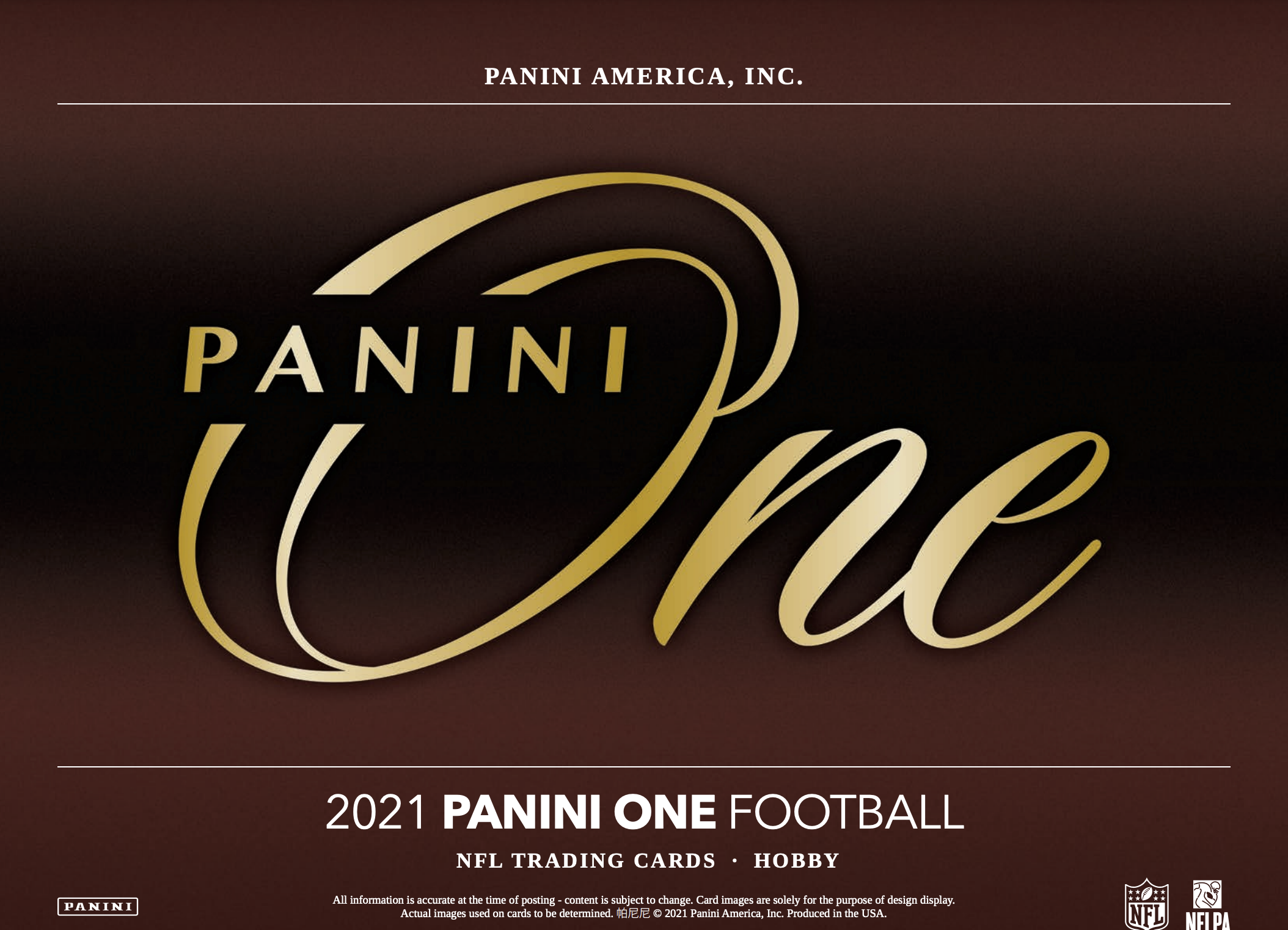 Panini One Football Cover